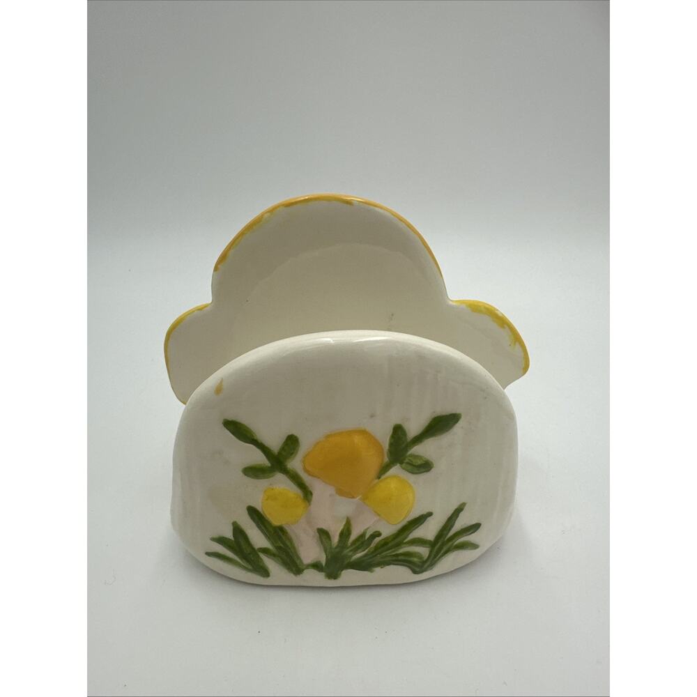 Vintage Mushroom Collection Ceramic Napkin Holder And Shakers Set - Picture 7 of 8
